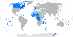Francophonie world map